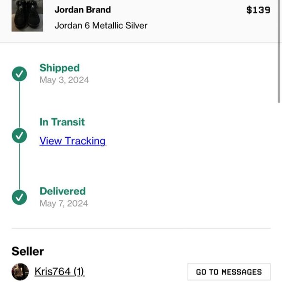 AIR JORDAN Chrome Metallic Retro 6 Mens size 10 - Picture 3 of 5